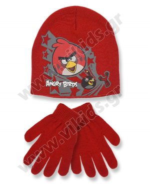 σκουφί γάντια ANGRY BIRDS 4157 κόκκινο