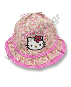 Εμπριμέ καπέλο με μπορντούρα HELLO KITTY 4130 ροζ